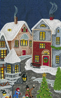 Christmas Village Tile Scene