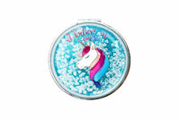Compact Mirror- Blue Unicorn Believer