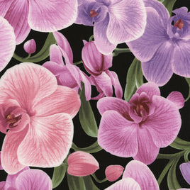 TT3205A Orchids Large - Black (per metre)