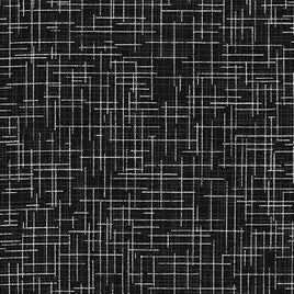 RK14476-181 ONYX Quilters Linen - Black/Grey/Silver (per Metre)