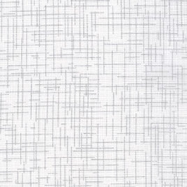 RK14476-303 BLANC  Quilters Linen - White/Grey/Silver (per Metre)