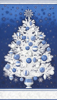 RK16580-80 EVENING Winter Grandeur - Blue/White/Silver (PANEL)