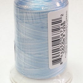 V22B- Baby Blue Variegated Thread - 1000 mtr spool