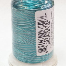 V69 - Aquamarine Variegated Thread - 1000 mtr spool