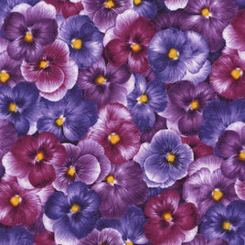 TT4465 Packed Pansies - Purple (per metre)